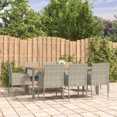 Furniture Limited - Ensemble à manger de jardin 9 pcs coussins gr (1/5)