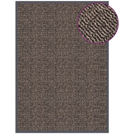 Paillasson,Tapis d'entrée,Tapis de Porte Intérieur et Extérieur touffeté 60x90 cm Marron foncé VDVM241940 (1/5)