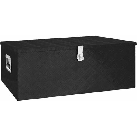 Boîte de rangement,Coffre de rangement Noir 100x55x37 cm Aluminium CNENE116836 (1/5)