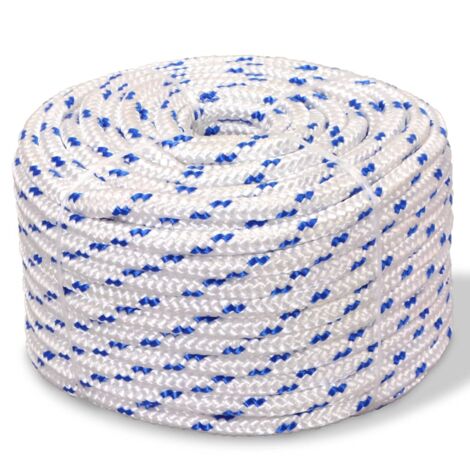 Corde de bateau，Cordage，Ligne de remorquage pour Kayak et Canoë Polypropylène 12 mm 250 m Blanc RIJMHX66167125 MaisonChic (1/2)