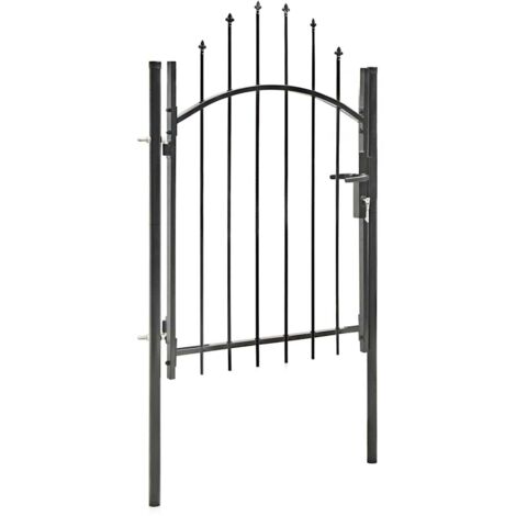 Portail de jardin Portail de clĂ´ture Portillons de jardin Acier 1 x 1,75 m Noir XRJR290672 (1/5)