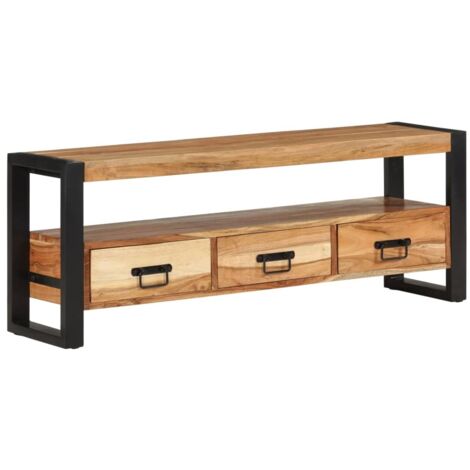 Meuble TV,Meuble de Rangement,Banc TV Moderne 120x30x45 cm bois d'acacia massif XZZZ735191 (1/5)
