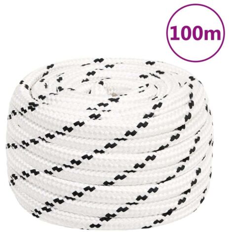 Corde de travail  Cordage pour la Décoration, le Bricolage, le Jardinage Blanc 16 mm 100 m Polyester XRJR928222 (1/5)