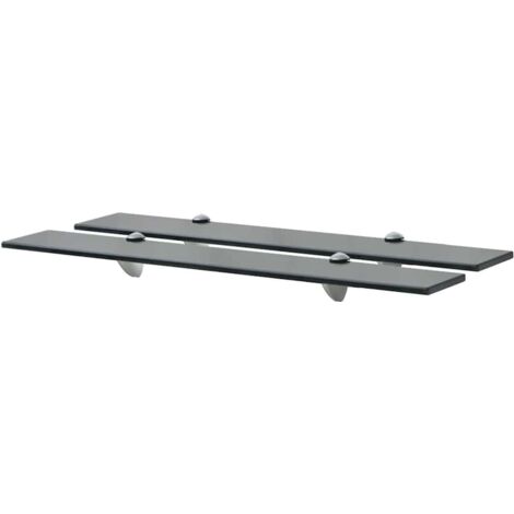 Lot de 2 Étagères murales Étagères Flottantes Meuble de Rangement Verre 70 x 20 cm 8 mm BRZH806757 (1/5)