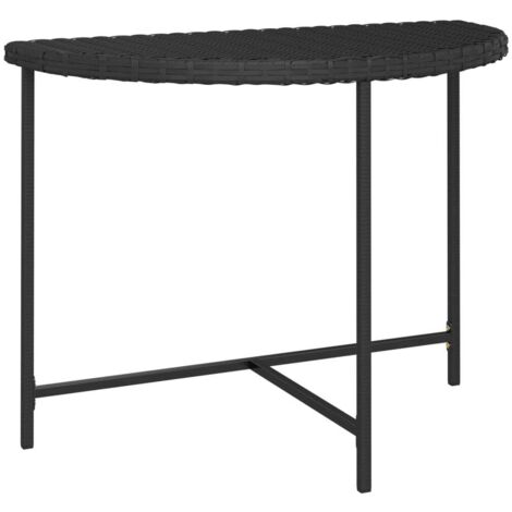 Table de jardin  Table de patio  Table d'extérieur Noir 100x50x75 cm Résine tressée BZTHBS666070 (1/5)