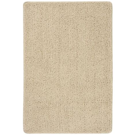 Tapis shaggy antidérapant,Tapis de Salon,Cuisine,Bureau,Tapis de porte Crème 140x200 cm DVNEI536432 (1/5)