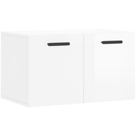 Armoire murale Armoire de rangement Armoire suspendue Blanc brillant 60x36,5x35 cm Bois d'ingénierie RTJEX599576 MaisonChic (1/5)