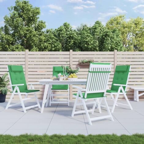 Coussins de chaise,Rembourrés pour chaise à dossier haut lot de 4 vert tissu oxford BGT57907 (1/5)