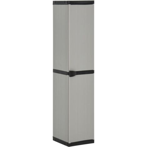 Armoire de rangement Meuble de rangement de jardin 3 étagères Gris/noir 34x40x168cm RTJEX139934 VSGS816243 (1/5)