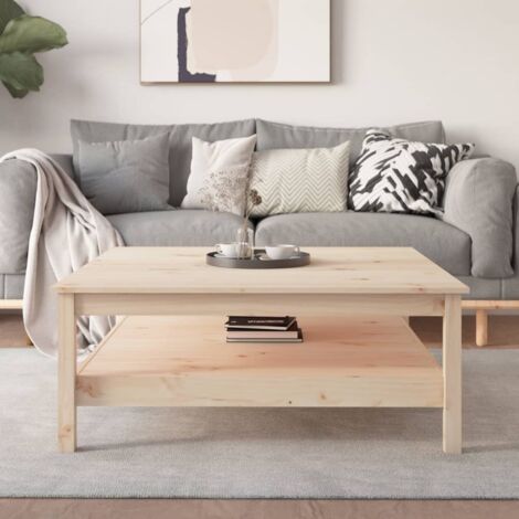 Table basse, Table d'appoint, Table de Salon 100x100x40 cm Bois massif de pin XZZ88133156 (1/5)