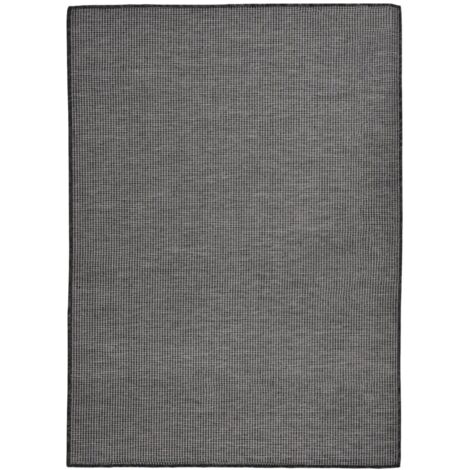 Tapis extérieur Tapis à tissage plat 200x280 cm Tapis pour Entrée, Chambre, Balcon, Jardin Gris BZTE929027 (1/5)