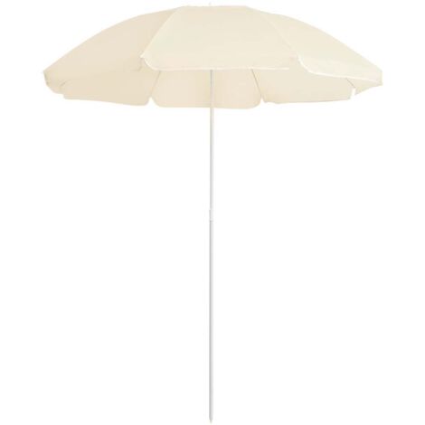 Parasol d'extérieur, Parasol de balcon avec mât, Parasol jardin, Protection Solaire en acier Sable 180 cm HNDX881651 (1/5)