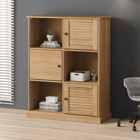 Bibliothèque Étagères de livres Meuble de Rangement VIGO 90x35x114,5 cm bois massif de pin BZREH4239734 (1/5)