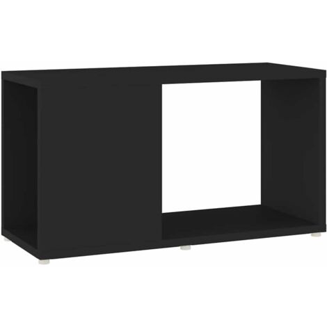 Meuble TV Banc TV Moderne Meuble de Rangement Noir 60x24x32 cm Aggloméré XHET66075 (1/5)