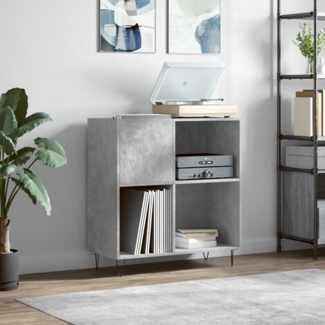 Armoire à disques  Bibliothèque  Meuble à disques gris béton 84,5x38x89 cm bois d'ingénierie XZZZ747636 (1/5)