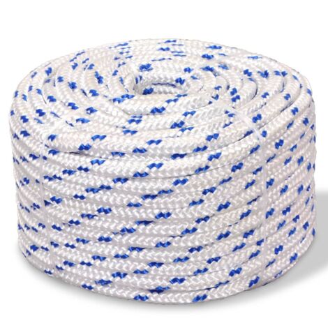 Corde de bateau,Cordage,Ligne de remorquage pour Kayak et Canoë Polypropylène 14 mm 250 m Blanc RIJMHX33273453 (1/2)