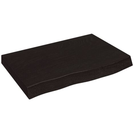 Étagère murale Étagères Murales Flottantes de Rangement gris foncé 60x40x6 cm bois chêne massif traité BRZH929902 (1/4)