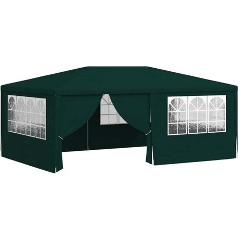 Tente de réception,Tonnelle de Jardin,Chapiteau,Barnum avec parois latérales 4x6 m Vert 90 g/m² XZZ47676 (1/5)