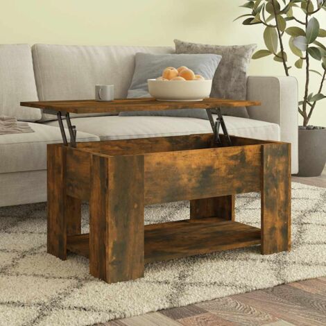 Table basse, Table de Salon, Table d'appoint Chêne fumé 79x49x41 cm Bois d'ingénierie XZZ20202667 (1/5)