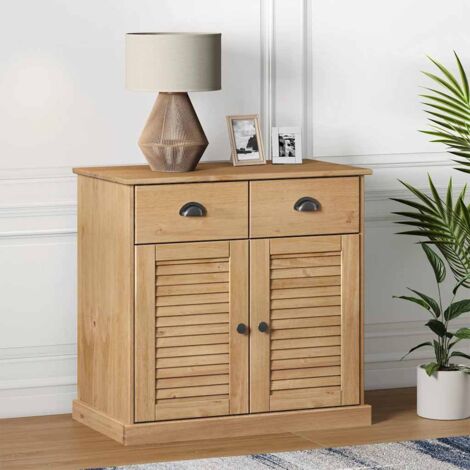 Buffet,Bahut, Meuble de Rangement pour Salon, Salle à Manger avec tiroirs VIGO 78x40x75 cm bois massif de pin FBV58733 (1/5)