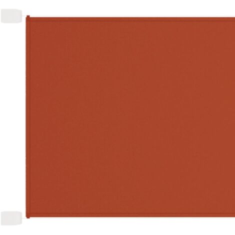 Auvent vertical, Brise-vue de balcon, Store vertical pour balcon et terrasse Terre cuite 100x1200 cm Tissu oxford LKOWF38076 (1/5)