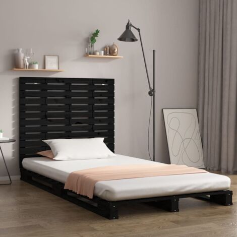 Tête de lit murale，Panneau de lit，Décoration murale Noir 146x3x91,5 cm Bois massif de pin XZZ13446 (1/5)
