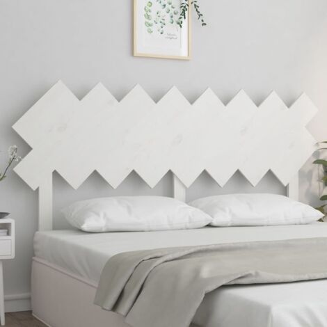 Tête de lit,Panneau de lit,Pour Lit adulte,Design industriel Blanc 159,5x3x80,5 cm Bois massif de pin XZZ22915 (1/5)
