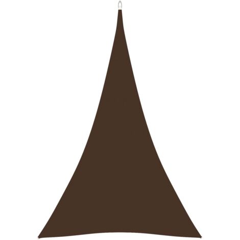 Voile de parasol,Voile d'ombrage pour Jardin Balcon en Tissu Oxford triangulaire 5x6x6 m Marron -44243 (1/5)