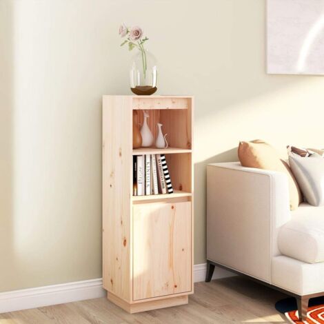 Buffet,Bahut, Meuble de Rangement pour Salon, Bureau 37x34x110 cm Bois massif de pin FBV89465 (1/5)