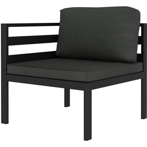 Canapé d'angle sectionnel，Banquette pour Salon，Sofa D'Angle avec coussins Aluminium Anthracite MEMV899465 (1/5)