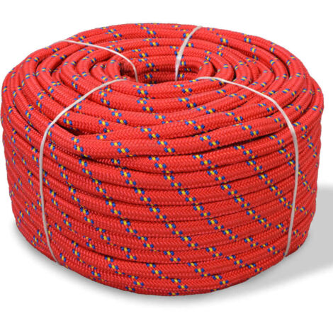 Corde de bateau,Cordage,Ligne de remorquage pour Kayak et Canoë Polypropylène 14 mm 250 m Rouge RIJMHX84587311 (1/2)