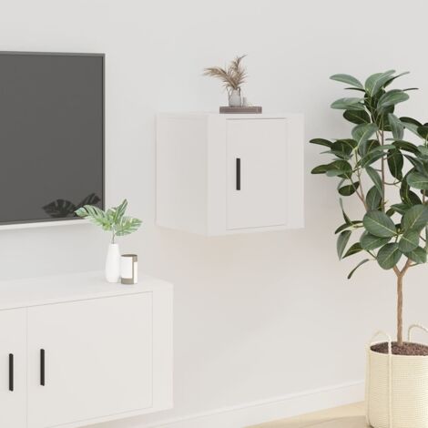 Meuble TV mural Banc TV Moderne Meuble TV Suspendu Blanc 40x34,5x40 cm XHET27957 (1/5)