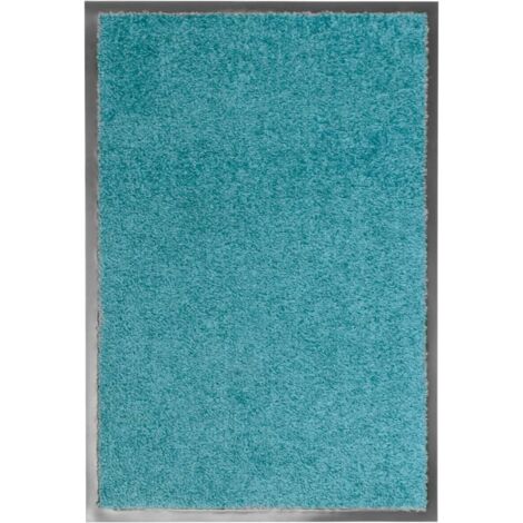 Paillasson lavable,Tapis d'entrée,Tapis de Porte Intérieur et Extérieur Cyan 40x60 cm VDVM937171 (1/5)