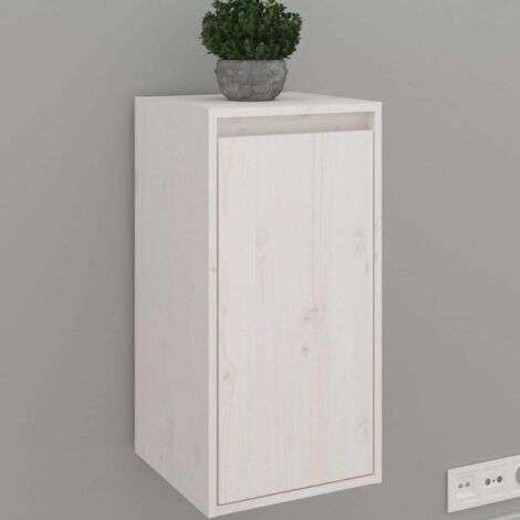 Armoire murale Armoire de rangement Armoire suspendue Blanc 30x30x60 cm Bois de pin massif RTJEX456182 (1/5)