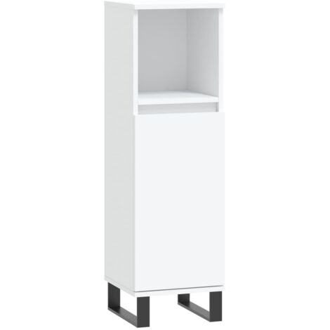 Armoire de salle de bain  Armoire de rangement  Placard de Rangement blanc 30x30x100 cm bois d'ingénierie XZZZ777220 MaisonChic (1/5)