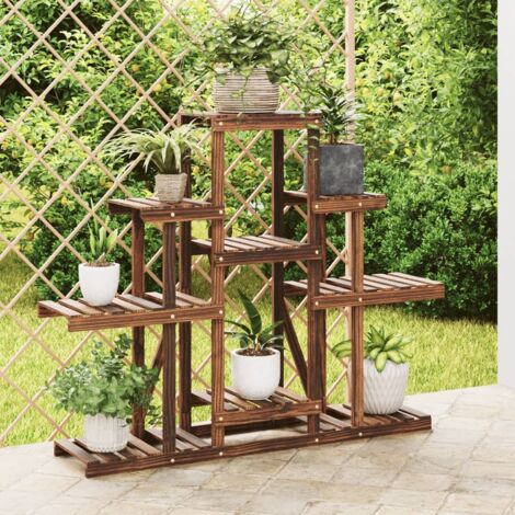Support à fleurs，Étagère à Fleurs，Banc à Fleurs 110x25x96 cm bois massif de sapin VDVM913111 (1/5)