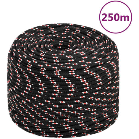 Corde de bateau,Cordage,Ligne de remorquage pour Kayak et Canoë Noir 6 mm 250 m Polypropylène RIJMHX29541419