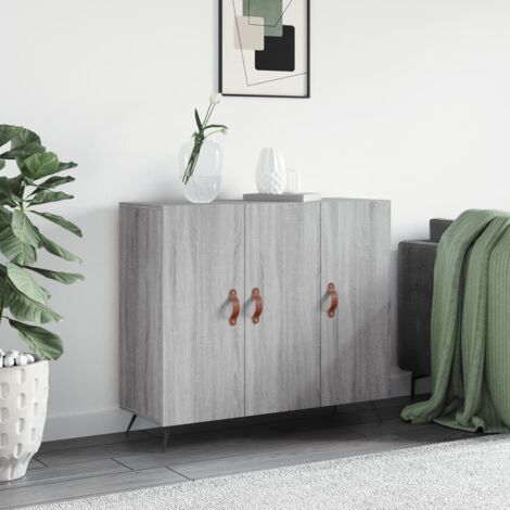 Buffet，Bahut，Meuble de Rangement pour Salon, Salle à Manger, Cuisine sonoma gris 90x34x80 cm bois d'ingénierie DGBDF365903 (1/5)