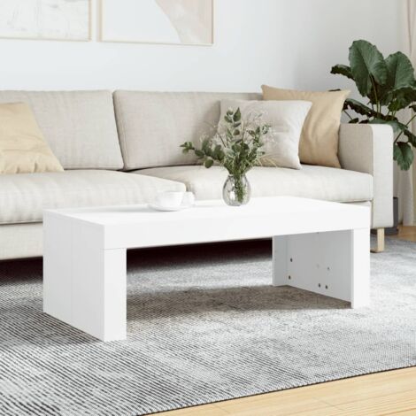 Table basse,Table d'appoint,Table de Salon blanc 102x50x36 cm bois d'ingénierie DGBDF865866 (1/5)