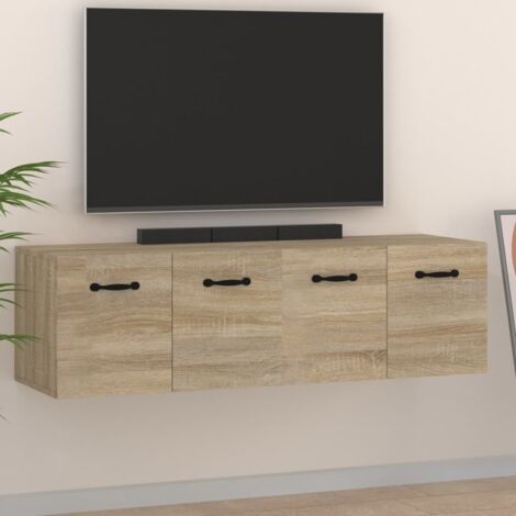 Lot de 2 Armoires murales  Armoire de rangement  Armoire suspendue Chêne sonoma 80x35x36,5 cm Bois RTJEX589511 (1/5)