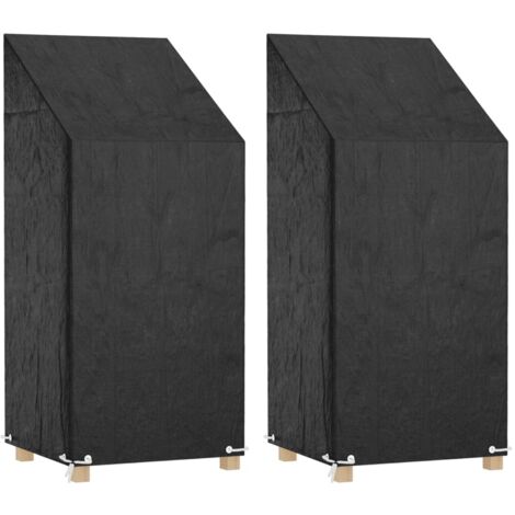 Lot de 2 Housses de chaise de jardin,Couverture de Chaise,protège-chaise 8 œillets 65x65x110/150 cm PE DGBDF827506 MaisonChic (1/5)