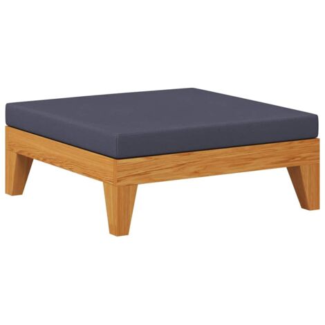 Repose-pied,Tabouret de pied,Pouf sectionnel avec coussin gris foncé Bois d'acacia CNENE812681 (1/5)