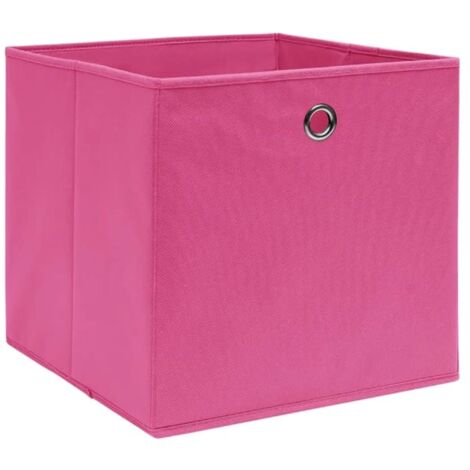 Boîtes de rangement 4 pcs Tissu intissé 28x28x28 cm Rose (1/5)