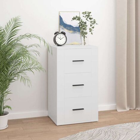 Buffet，Bahut， Meuble de Rangement pour Salon, Bureau Blanc 40x33x70 cm Bois d'ingénierie, Armoire de Rangement,Moderne FBV76875 (1/5)