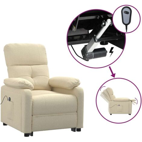 Fauteuil inclinable，Chaise confortable，Siège électrique Crème Tissu GDSVW23002 (1/5)