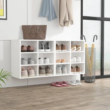 Armoires à chaussures 2 pcs Meuble à chaussures Étagère de rangement Blanc 52,5x30x50 cm RTJEX675516 (1/5)