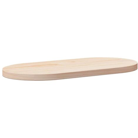 Dessus de table Plateau De Table Plan de travail 70x35x2,5 cm bois de pin massif ovale BZTHBS609421 (1/5)
