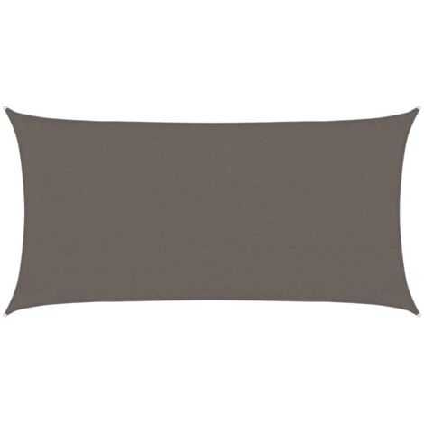 Voile d'ombrage - Toile d'ombrage - UV Protection pour Terrasse Jardin Extérieur - 160 g/m² Anthracite 3x6 m PEHD VSGS326678 (1/5)