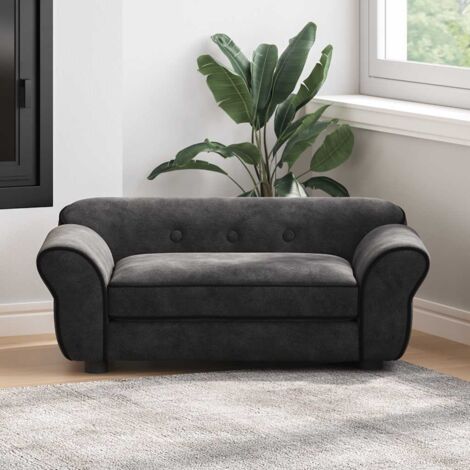 Canapé pour chien,Lit pour chien,Corbeille Chien Noir 72x45x30 cm Peluche DGBDF436097