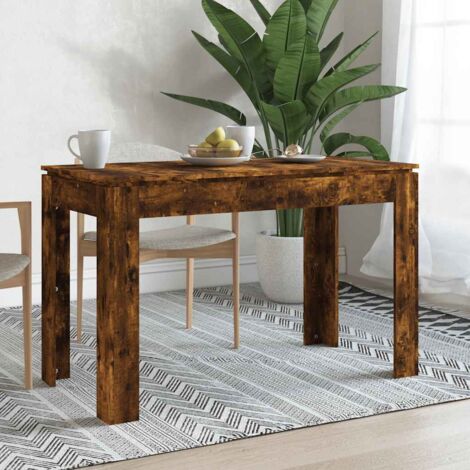 Table de salle à manger Table à manger Table à dîner Chêne fumé 120x60x76 cm Bois d'ingénierie XRKJ245897 (1/5)